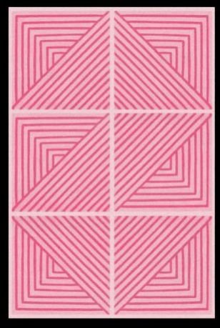 Pink Geometric Lines Triangle Pattern Hand Tufted Area Rug