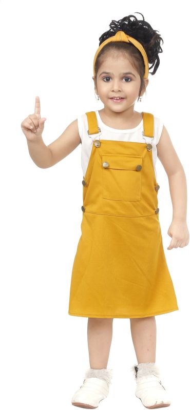 Girl Yellow Cotton Blend Frock