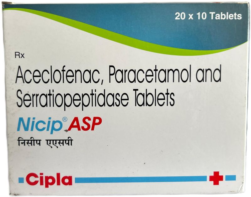 Aceclofenac Paracetamol Serratiopeptidase Tablet