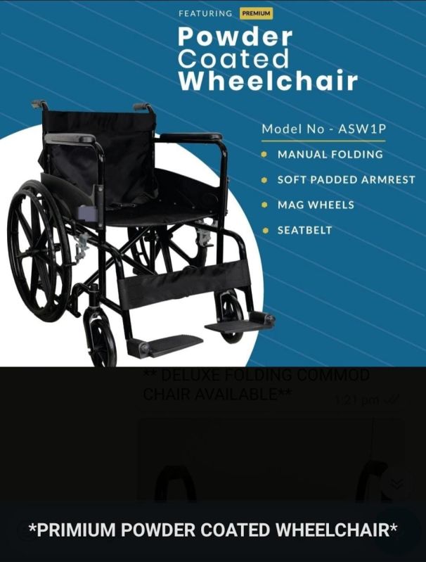Stainless Steel Premium Powder Coated Wheelchair