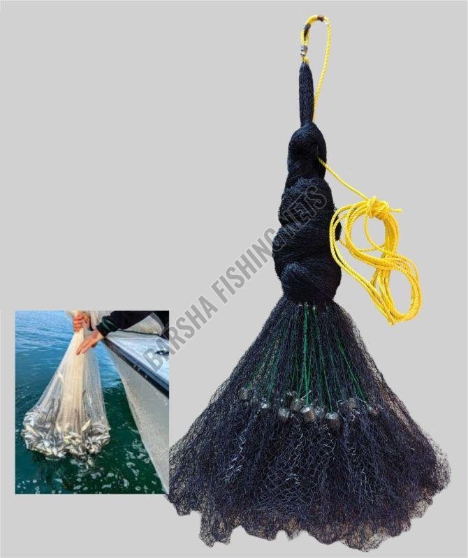14mm Barsha Black Cast Fishing Net, For Kids