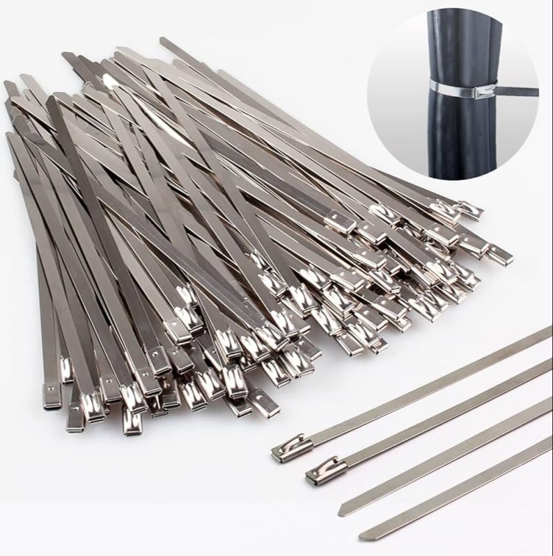 1100×4.6mm Stainless Steel Uncoated Ball Lock Cable Tie