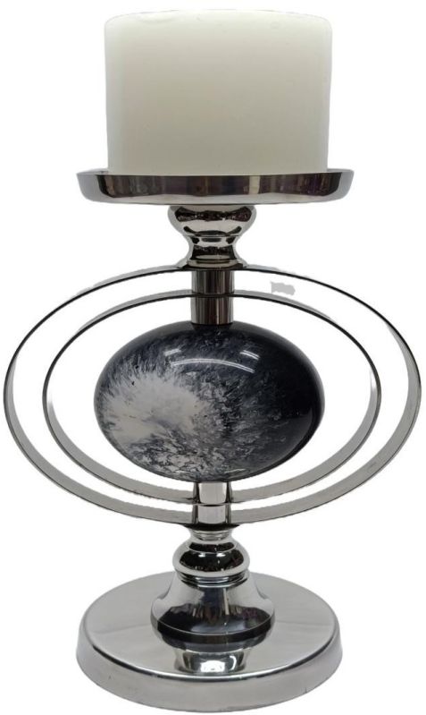 Modern Abstract Resin Metal Sphere Pillar Candle Holder