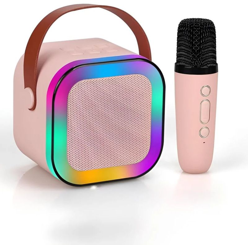 K12 Portable Mini Bluetooth Speaker with Wireless Karaoke Mic