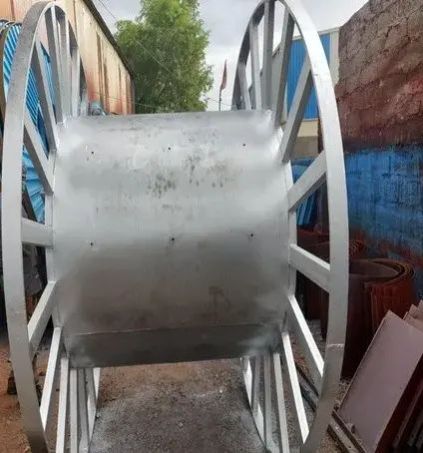 Silver Stainless Steel Process Cable Drum