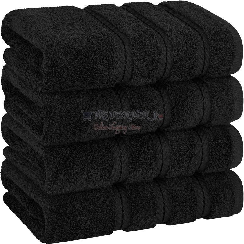 Black Turkish Cotton Bath Towels