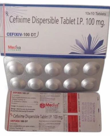 Cefixime 100mg Dispersible Tablets