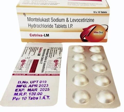 Montelukast Sodium 10mg Levocetirizine Hydrochloride 5mg Tablets