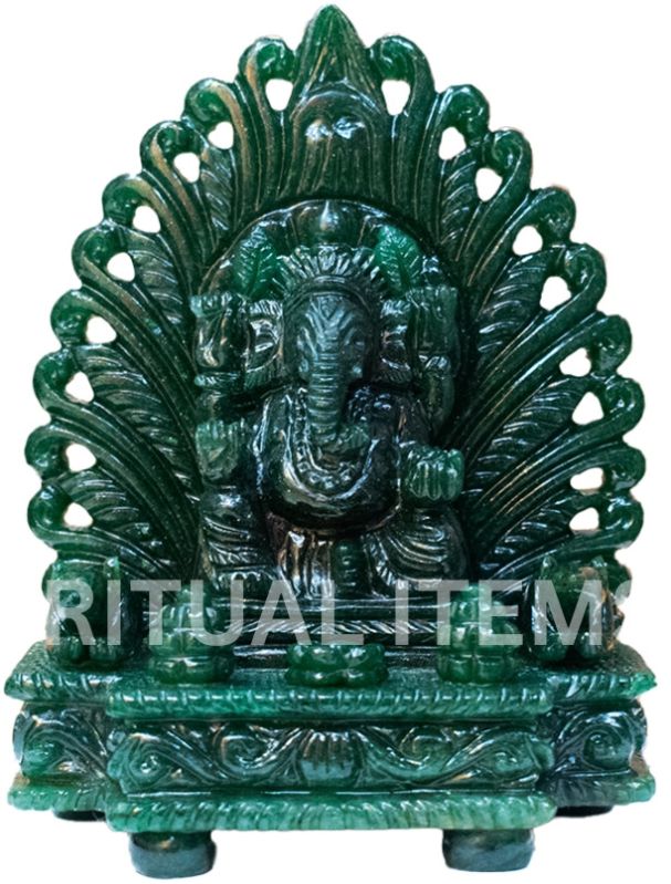 Gemstone Ganesha Religious Idol