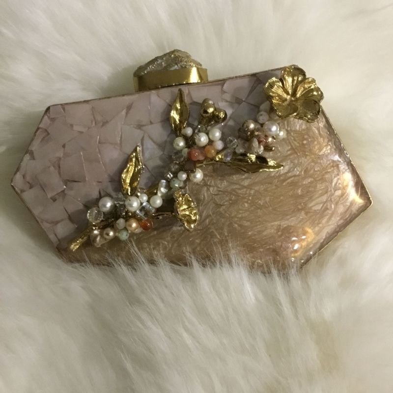 Resin Designer Hand Clutch
