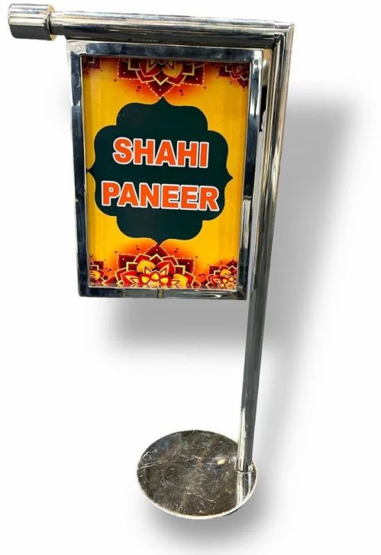 Stainless Steel Table Top Menu Stand