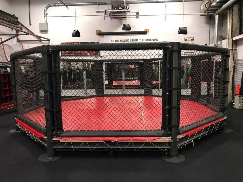 Red Black Mma Fight Cage