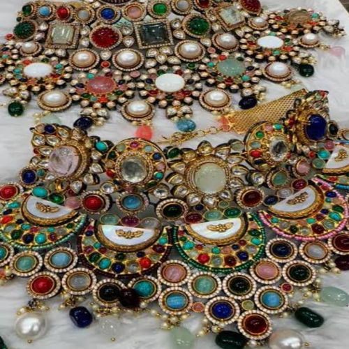 Multi Stone Necklace Set