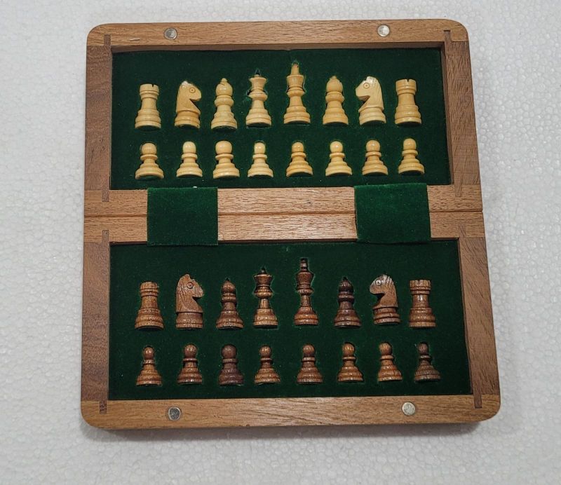 Wooden Folding Magnetic Chess Set