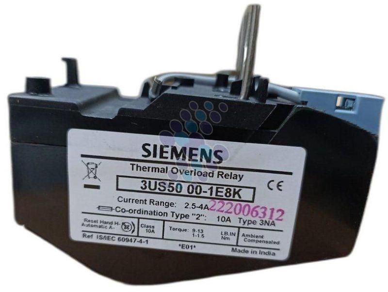 60 A Siemens 3US5000 1E8K Thermal Overload Relay
