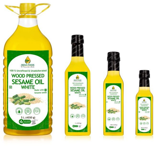 Aroga Foods Cold Pressed White Sesame Oil