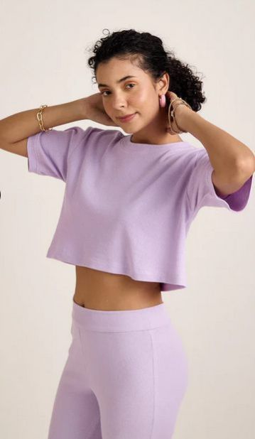Ladies Mauve Waffle Co Ord Set