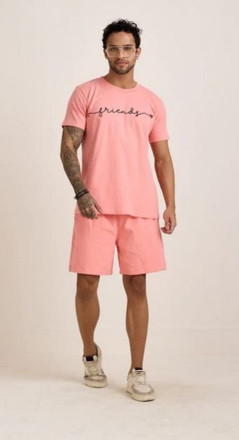 Mens Pink Co Ord Set