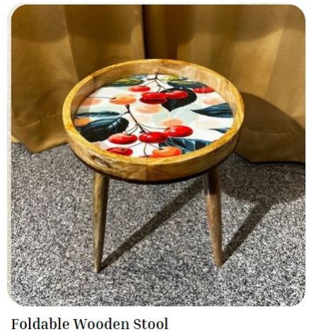 Wooden Folding Stool