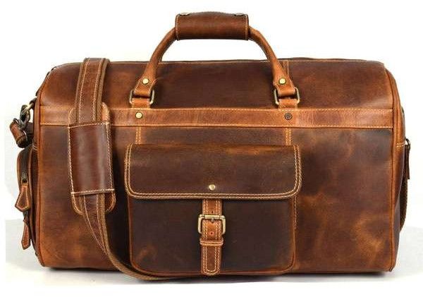 AD08 Anfaal Premium Leather Duffle Bag