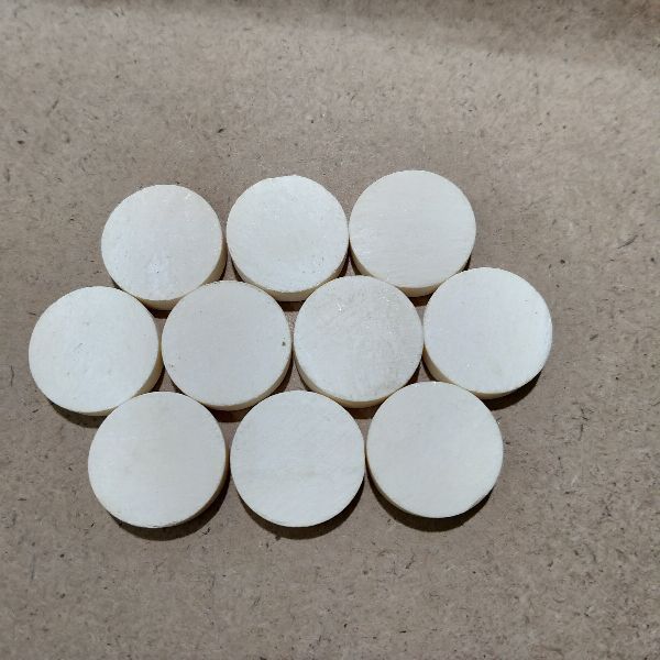 White Buffalo Bone Button Blank