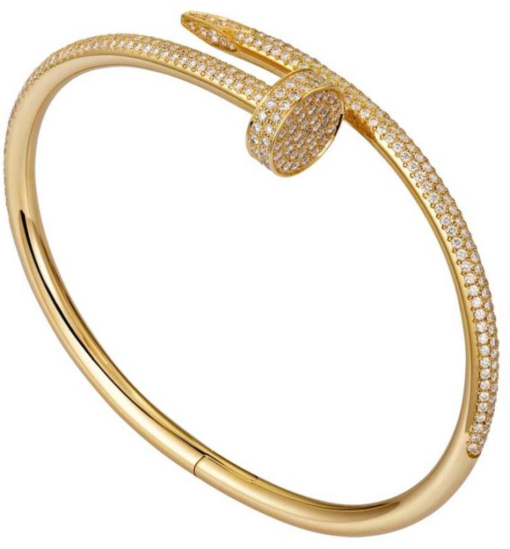 Cartier-Inspired Lab Grown Diamonds Nail Cuff Bracelet