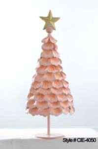 Pink Stacked Leaf Christmas Tree