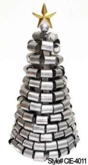Silver Rolled Tube Christmas Tree