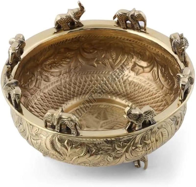 Elegant Brass Elephant Urli