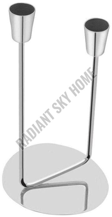 Silver Stainless Steel Candle Holder