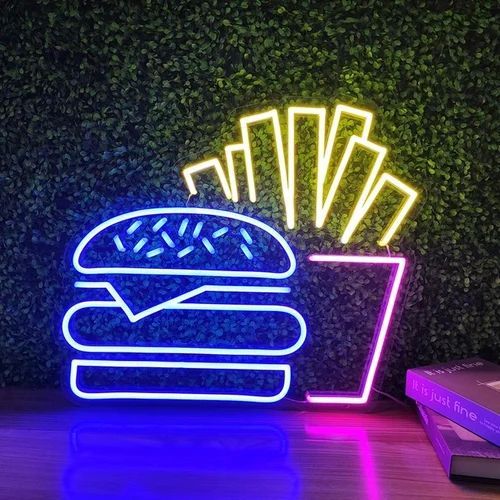 Burger Neon Sign Board