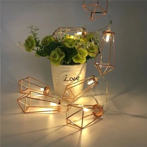 Diamond Shape Metal String Lights