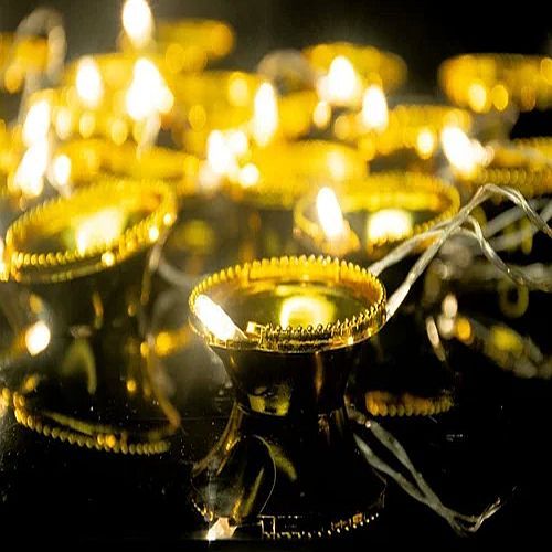 Golden Diya LED String Lights