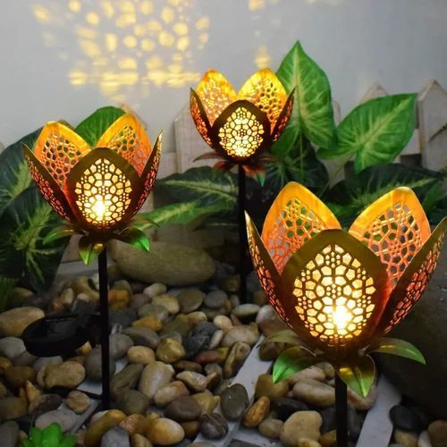 LED Solar Metal Flower Light
