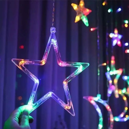 Multi Colour Star Curtain LED String Lights