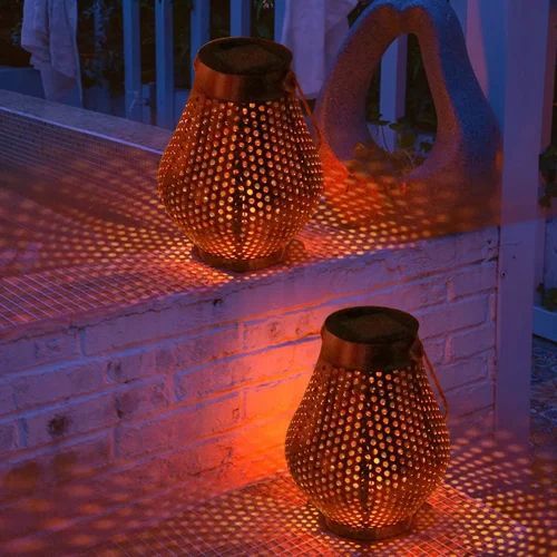 Solar Polka Dot Metal Light