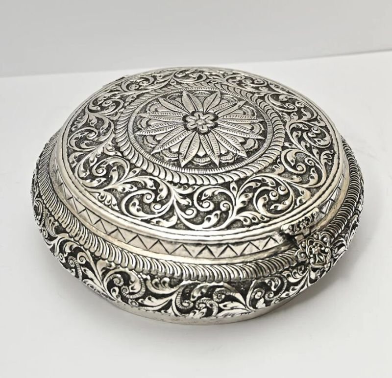 German Silver Dry Fruit Holder