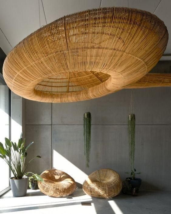 Bamboo Rattan Pendant Light
