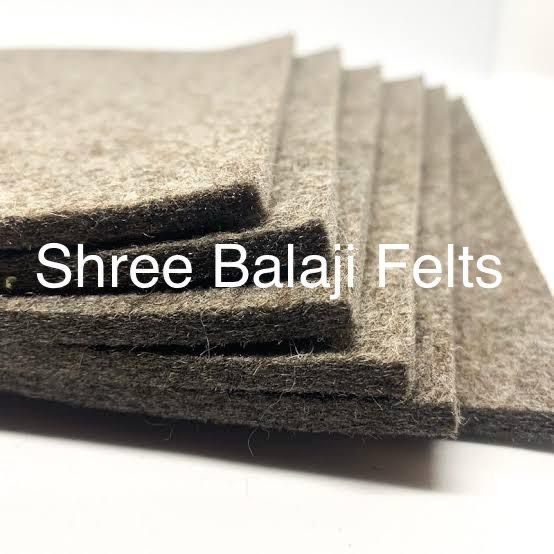 Grey Pressed Wool Felt Sheets