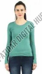 Ladies Ribbed Round Neck T-Shirt