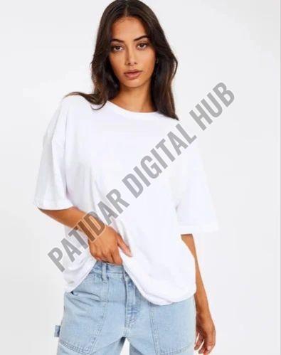 Ladies Solid Oversized T-Shirt