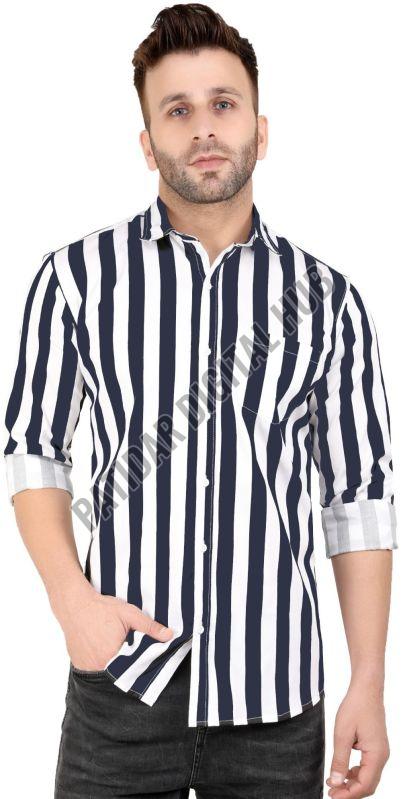 Mens Casual Striped Shirt
