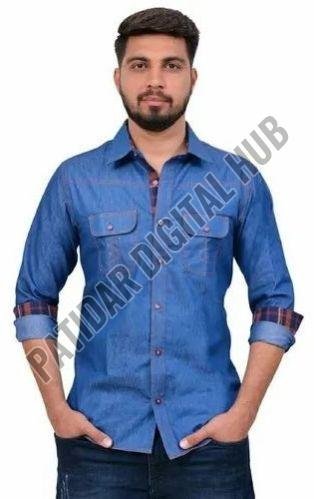 Mens Plain Denim Shirts