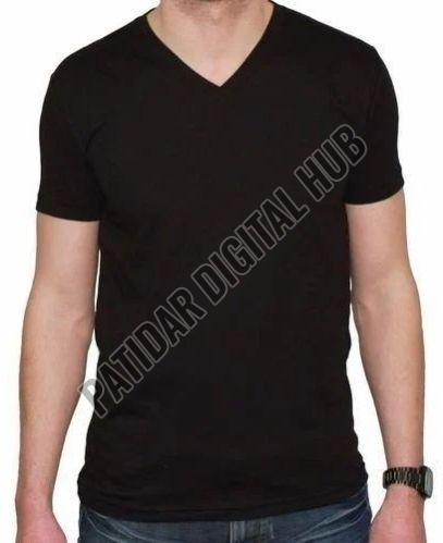Mens Solid V-Neck T-Shirt