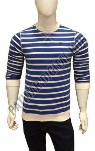 Mens Striped Cotton Casual T-Shirt