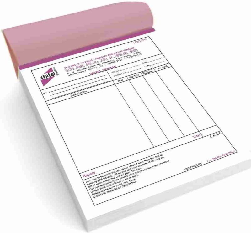 Bill Book Printing Services