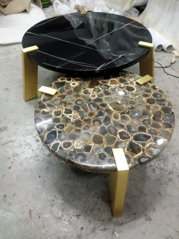 Round Marble Top Center Table