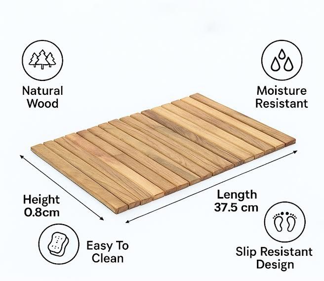 Teak Wood Flexible Table Top Placemat