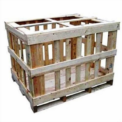 Solid Pine Wood Slatted Crate