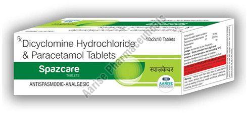 Dicyclomine Hydrochloride Paracetamol Spazcare Tablet